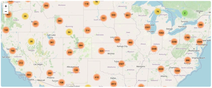 All Species Directory map